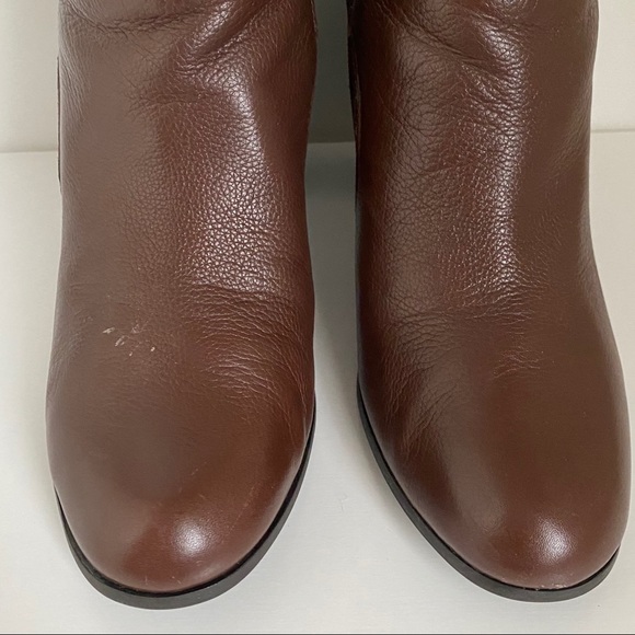 COLE HAAN Leather Ankle Bootie, Brown, 9 - Picture 5 of 16